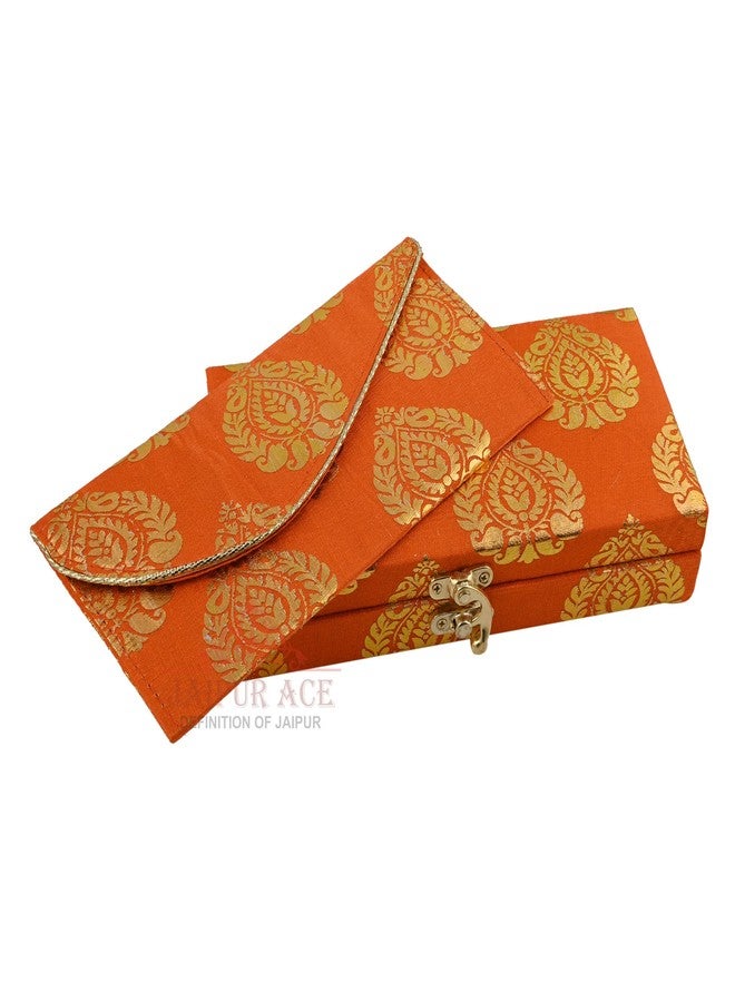 JAIPUR ACE Wood Printed Decorative Shagun Cash Money Box With Envelop Wedding Gift Jewellery Wrap Assorted Pack Of 2 Multicolored Gaddi Box - Image 1